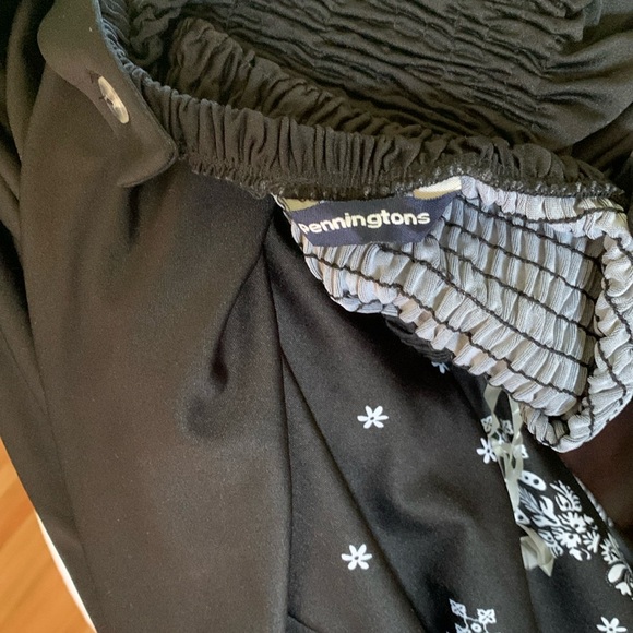 Plus size 3X black & white smocked convertible strapless maxi dress sundress 3X - Picture 3 of 14